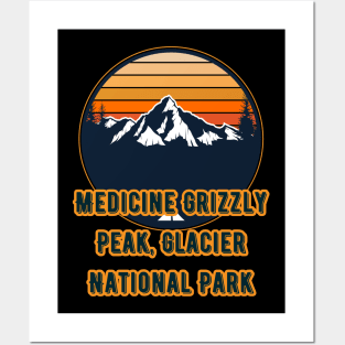 Medicine Grizzly Peak, Glacier National Park Posters and Art